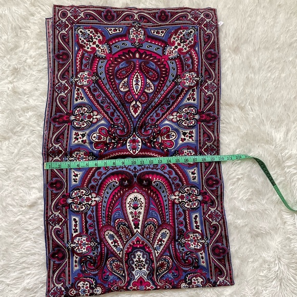 Talbots Paisley Purple Silk Scarf - Picture 6 of 6